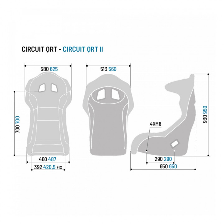 SPARCO CIRCUIT & CIRCUIT II QRT - FIBREGLASS SEAT