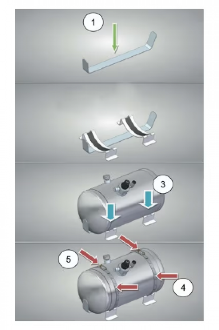 Stainless Steel Fire Extinguisher Bracket FIA 2016