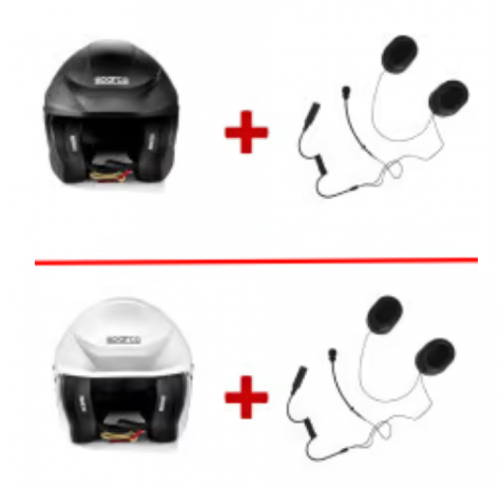 Sparco Flux RJ helmet + GT2i micro / speaker kit
