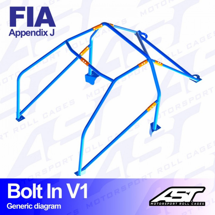 ROLL CAGE CITROËN SAXO (PHASE 1/2 ) 3-DOORS HATCHBACK BOLT IN V1