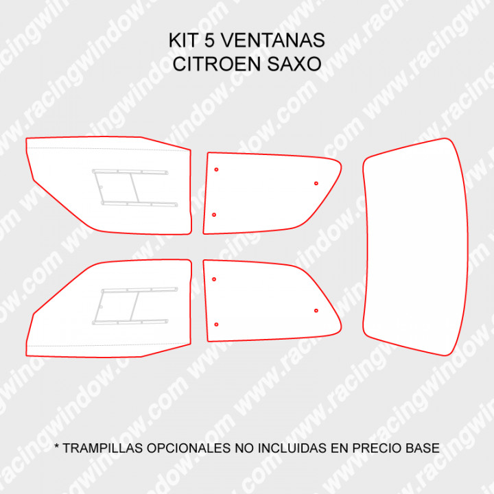 Citroen Saxo Polycarbonate Window kit 